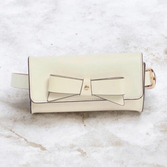 kate spade Handbags - Kate Spade Ivory Belt Bag with Bow